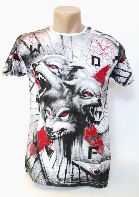 Tricou barbați imprimeu lupi - XL foto