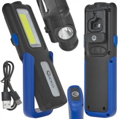 Lampa de atelier Powerbank cu magnet, LED COB reglabil, 5 W + 3 W, 2000 mAh, 400 lm, IP44, Geko G15124