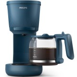 Cafetiera Philips HD7411/70 seria 3000, vas de 1.3L, sistem anti-picurare, filtru permanent, oprire automata, albastru