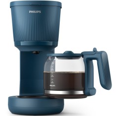 Cafetiera Philips HD7411/70 seria 3000, vas de 1.3L, sistem anti-picurare, filtru permanent, oprire automata, albastru