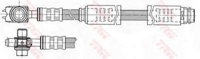 Conducta / cablu frana VW NEW BEETLE (9C1, 1C1) (1998 - 2010) TRW PHD946 foto
