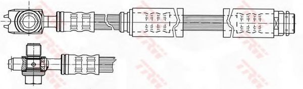 Conducta / cablu frana VW NEW BEETLE (9C1, 1C1) (1998 - 2010) TRW PHD946