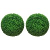HOMCOM Set de 2 Bile Artificiale, Bile de Arbori Topiari din Buxus, &Oslash;40cm, Verde | Aosom Romania