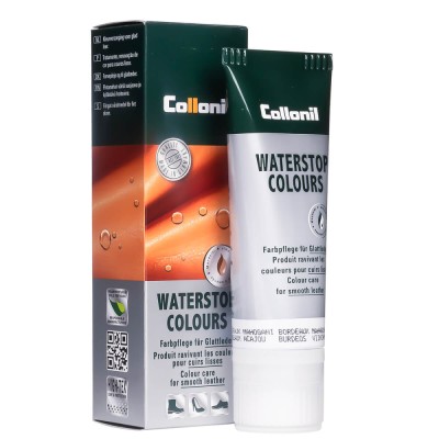 Crema de pantofi cu ulei de migdale Collonil Waterstop Colours, 75 ml, mahogany foto