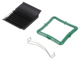 Radiator extrudat cu aripioare BGA negru 40mm x 40mm