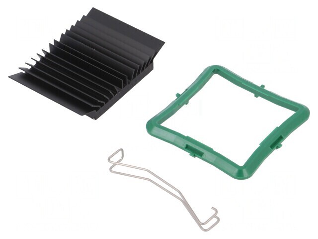 Radiator extrudat cu aripioare BGA negru 40mm x 40mm
