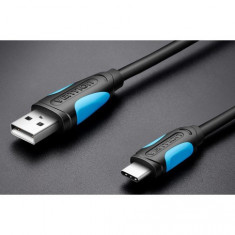 Cablu de date USB 2.0 la USB de tip C 3.1 Culoare Negru, Lungime 1.5 Metri foto