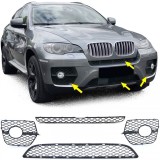 Set de trimuri pentru lumini de ceata pe grila bumper, potrivit pentru BMW X6 E71 06-14 Performance AutoTuning