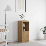 vidaXL Bufet LED Stejar Artizanal 41 x 37 x 100 cm Lemn compozit 863040