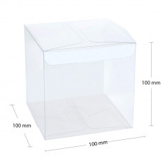 Cutii transparente acetofan (set 50 buc) - 100x100x100mm