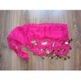 Esarfa cu banuti fuchsia