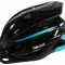 Casca de bicicleta pentru barbati Salutoni, culoare negru/albastru, marime L 58-PB Cod:856