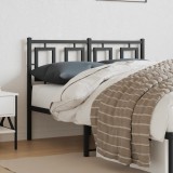 Gossi tablie de pat metalica, negru, 120 cm