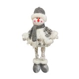 Figurina Craciun, Flippy, Om de Zapada, Picioare Telescopice, Inaltime Reglabila 33-70cm, Gri