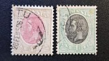 Regele Carol I ( "Spic de Gr&acirc;u" / Bicolore de Nominal Mare) - 1 LEU (Varianta Brun-Auriu &amp; Roz cu Datier "28 FEB 96" + Varianta Verde &amp; Negru) RO2