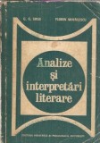 Analize si Interpretari Literare C. G. Ursu Editura Didactica si Pedagogica An 1975 Critica Literara Editie Veche