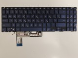 Tastatura Laptop, Asus, ZenBook 15 UX534F, UX534FA, UX534FAC, UX534FT, UX534FTC, iluminata, albastra, layout Greek (GR)/(US)