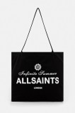 AllSaints geantă din bumbac SOLEIL culoarea negru, M174XC