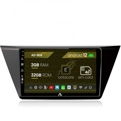 Navigatie Volkswagen Touran (2016+), Android 12, E-Octacore 2GB RAM + 32GB ROM, 10.1 Inch - AD-BGE10002+AD-BGRKIT032 foto