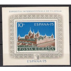 1975 - Expo filatelic &quot;Espana 75&quot; colita neuzata