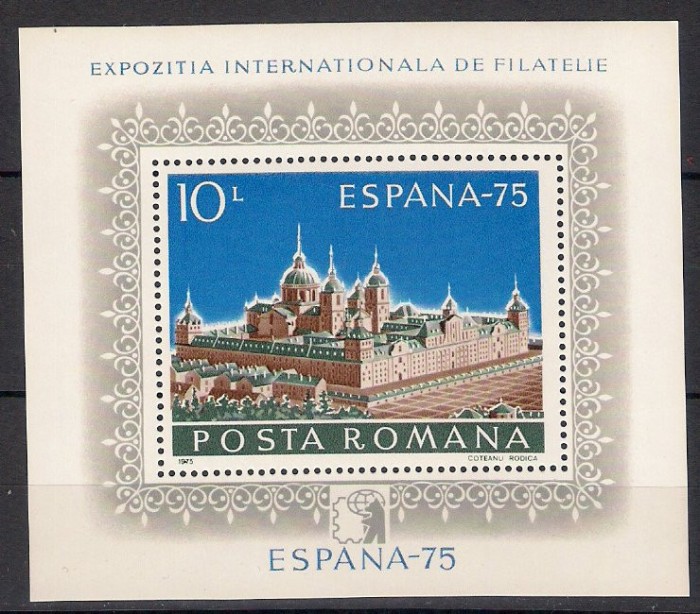 1975 - Expo filatelic &amp;quot;Espana 75&amp;quot; colita neuzata