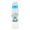 Biberon Plastic Honey Baby Bearly Cute, Tetina Silicon, Culoare Bleu, Capacitate 250ml