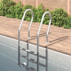 vidaXL Scară de piscină, 54x38x158 cm, oțel inoxidabil 304