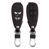 Husa Cheie Auto pentru Ford - 3 Butoane - Keyless Go, Piele ecologica, Negru, 43956.01, Kwmobile