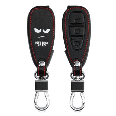 Husa Cheie Auto pentru Ford - 3 Butoane - Keyless Go, Piele ecologica, Negru, 43956.01 foto