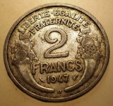 1.699 FRANTA 2 FRANCS FRANCI 1947 B BEAUMONT-LE ROGER, Europa, Aluminiu