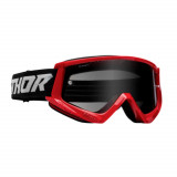 Ochelari Thor Combat Sand Racer sticla fumurie negru cu rosu