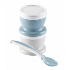 Set Recipiente cu Capac si Lingurita Myosotis Blue foto