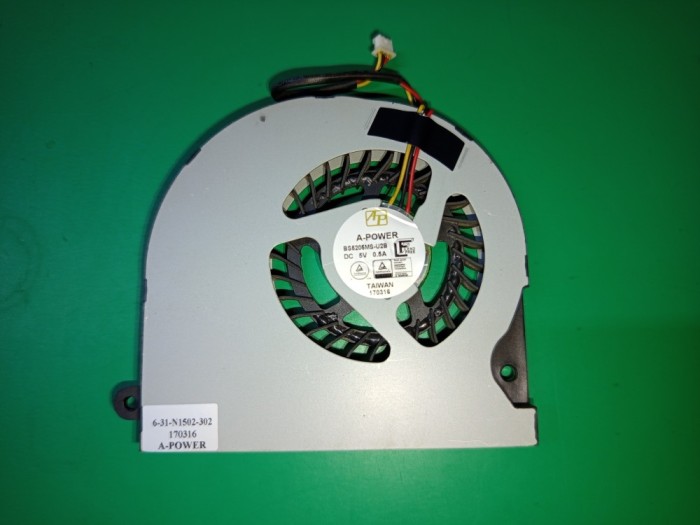 Ventilator laptop Clevo N850 N850H0 N850HK 6-31-N1502-302