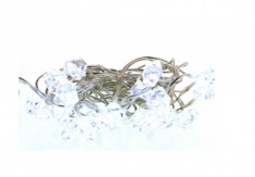 Ghirlanda luminoasa WELL, decoratiuni diamant, 20 LED-uri albe, lumina rece, cablu transparent, DECOL-ST/DM20C/TT-WL foto