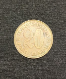 Moneda 20 para 1977 Iugoslavia, Europa