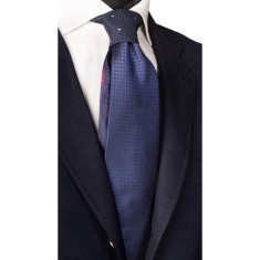 Cravată din mătase cu nod &icirc;n contrast N2844 - model unicat