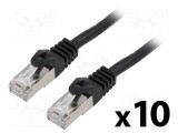 Cabluri patch LANBERG F/UTP 6 litat CCA PVC negru 2m 26AWG
