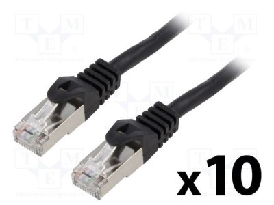 Cabluri patch LANBERG F/UTP 6 litat CCA PVC negru 2m 26AWG foto