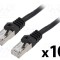 Cabluri patch LANBERG F/UTP 6 litat CCA PVC negru 2m 26AWG