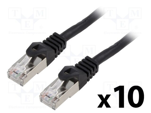 Cabluri patch LANBERG F/UTP 6 litat CCA PVC negru 2m 26AWG