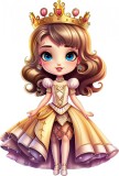 Sticker decorativ, Printesa, Portocaliu, 88 cm, 1264STK-1