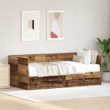 vidaXL Daybed cu headboard Lemn Vechi 90 x 200 cm Lemn compozit 3333999