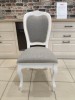 SCAUN INIMA 5 ALB TAPITERIE GRI