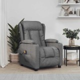 VidaXL Fotoliu de masaj, gri &icirc;nchis, material textil