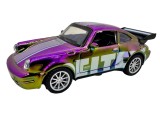 Macheta Porsche sport 1:43 stil Gulf metal design iridescent usi functionale