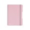 Caiet My.book Flex A5 40f 80gr Patratele, Coperta Roz Transparenta, Elastic Gri