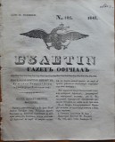 Ziarul Buletin, gazeta oficiala a Principatului Valahiei, nr. 103, 1843