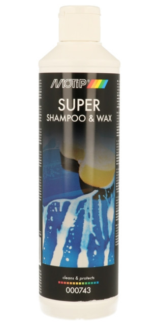 Sampon Auto cu Ceara Motip Super Shampoo and Wax, 500ml