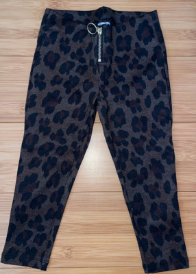 Pantaloni eleganti elastici fata Zara cu imprimeu leopard 1/2 ani noi foto