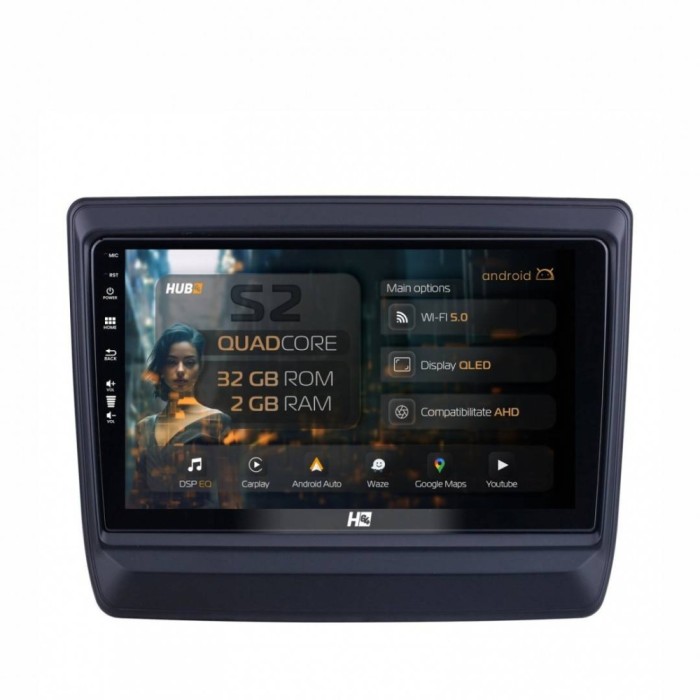 Navigatie Isuzu D-MAX (2020+) 2GB RAM Android 13 GPS Wi-FI Carplay Android Auto USB Bluetooth Radio Waze Touchscreen 9 inch